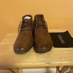 Mens tan ankle boot size 13. Excellent condition no blemishes by Adolfo